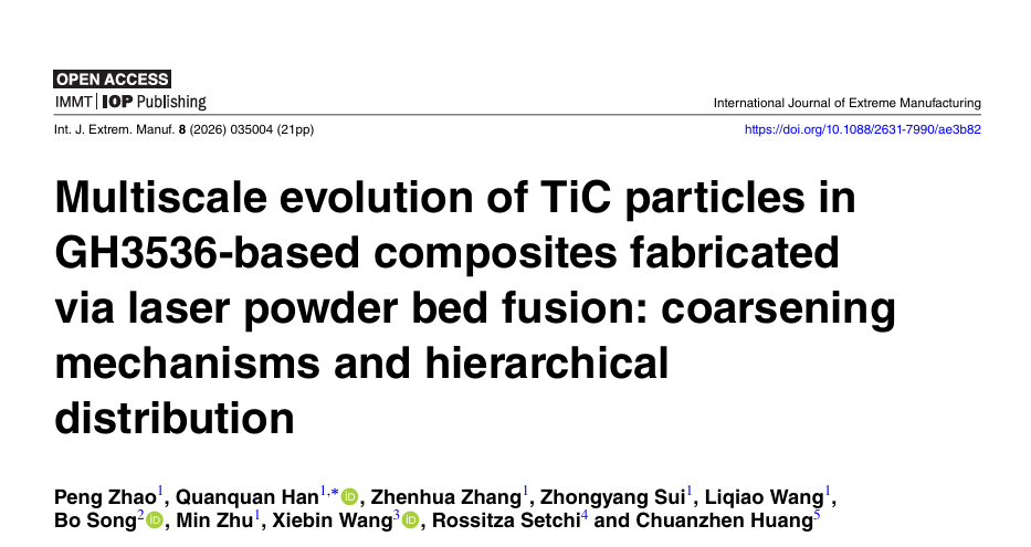 IF21.3！山东大学最新《IJEM》：LPBF制备GH3536复合材料中TiC颗粒的多尺度演化（粗化机制和多层级分布）！
